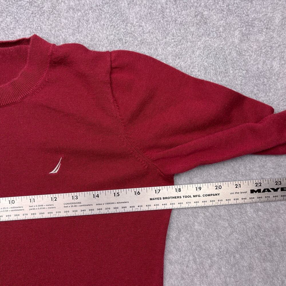 nautica lightweight sweater womens medium red mini logo - Picture 6 of 7